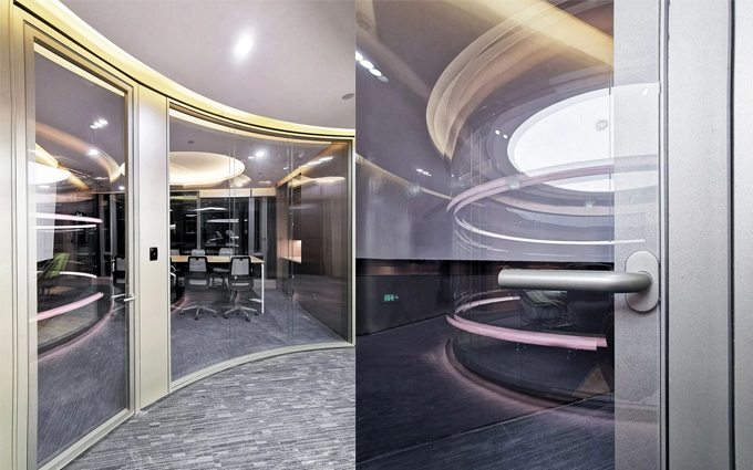 trường hợp công ty mới nhất về Curved panoramic glass partition system project