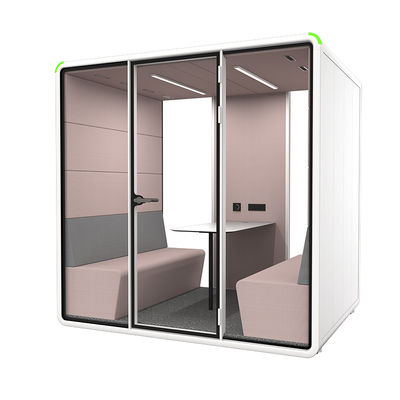 Modern Soundproof Booth with 4000K LED Light and STC30dB Acoustic Performance for Office Privacy