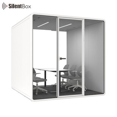 6 Person Capacity Silent Booth with Aluminum+Steel Frame and Modern Design for Office and Studio