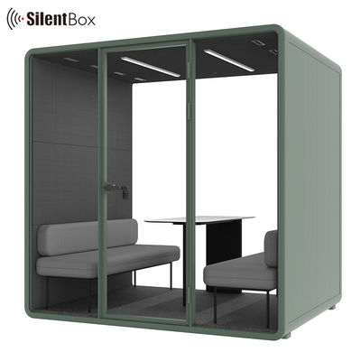 Stand Alone Meeting Pod in Private Space Soundproof Glass Booth Portable Office for Work