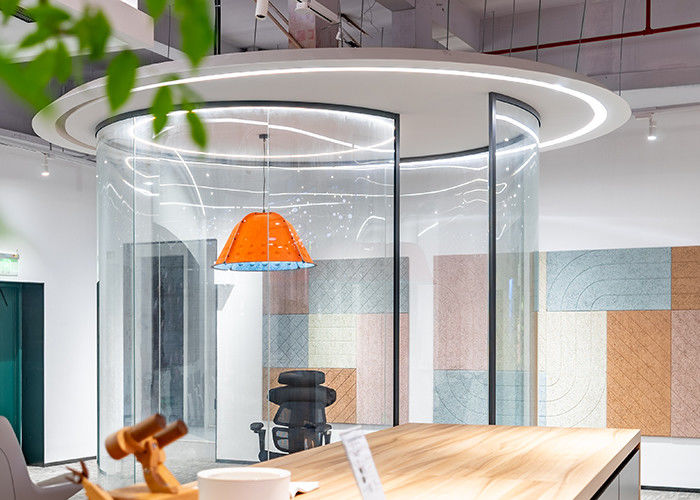 Frameless Design Maximizes Daylighting Partition Wall Glazed Wall Customized Curved Glass