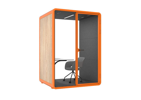 các khoang học tập với bàn và ghế hấp thụ âm thanh khoang họp trong nhà cabin văn phòng lắp ráp trước