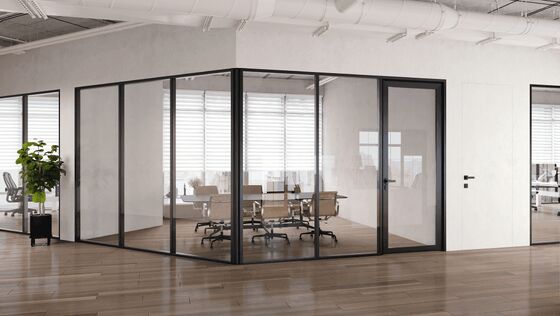 Thiết kế mới Glass Partition Modular Wall với phong cách hiện đại Double Glass Partition Độ dày 25-60mm
